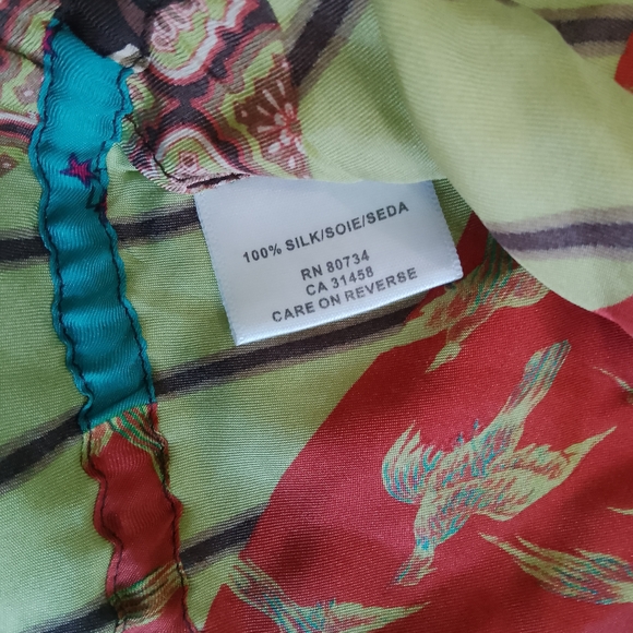 Y2K Multicolor Strappy Women's Top Silk Top - Picture 4 of 5